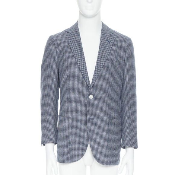 Tomorrowland Other - Tomorrowland blue white wool blend double button blazer jacket